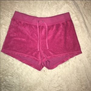 Girls Juicy Couture Pink Terry Cloth Shorts
